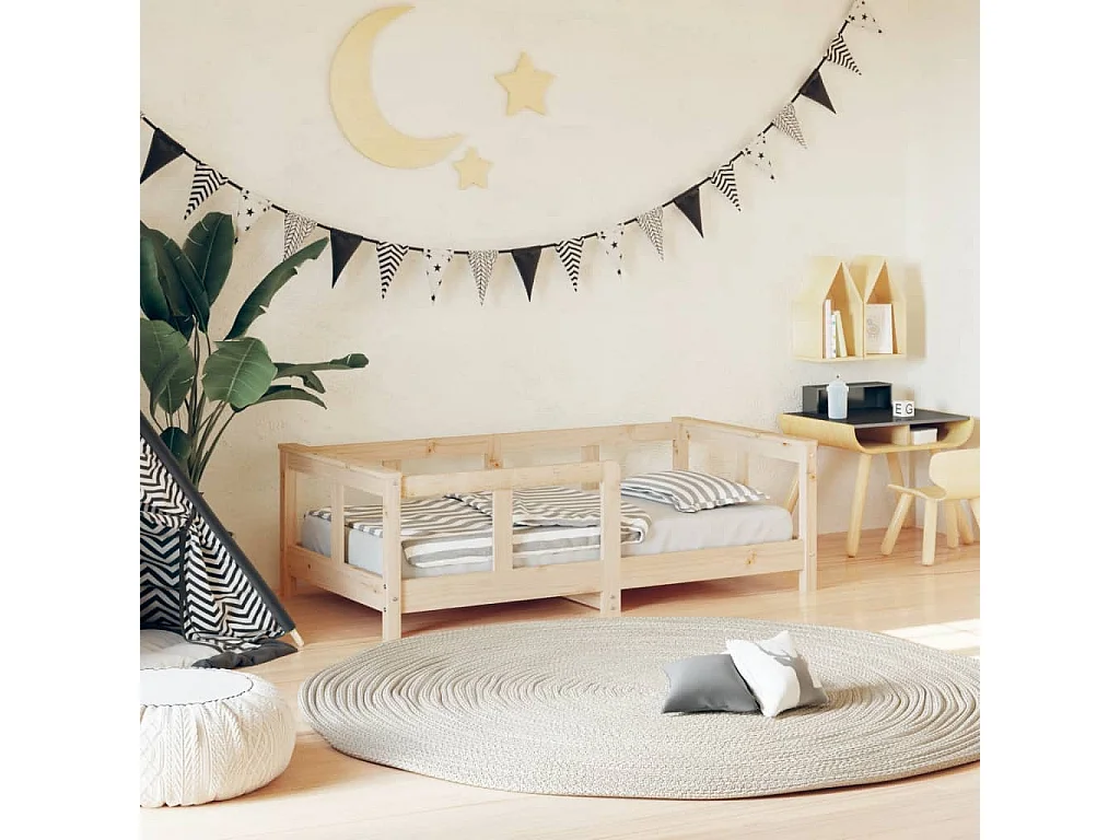 Cadre de lit pour enfant 70x140 cm bois de pin massif
