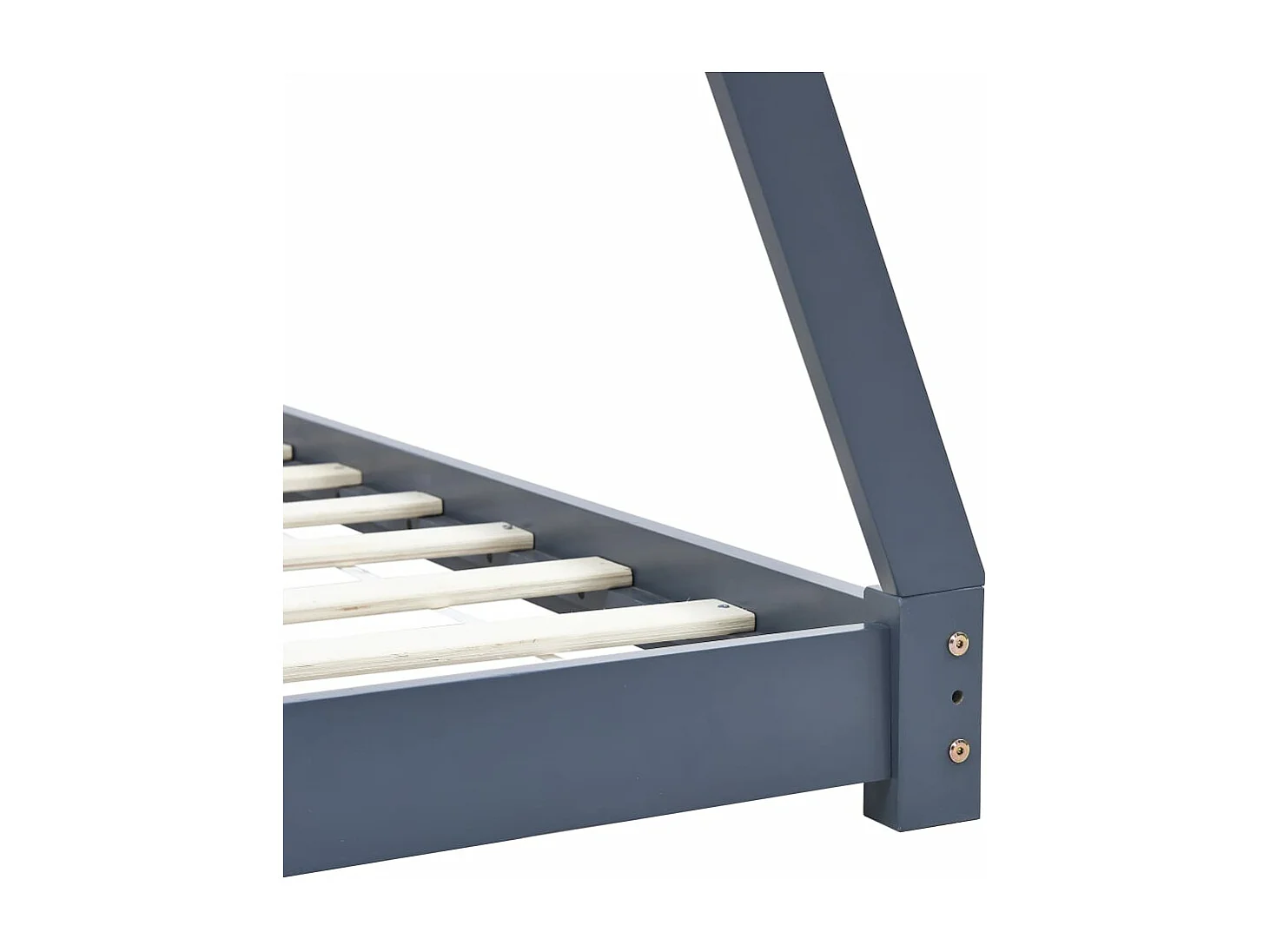 Estructura de cama infantil Gris Madera maciza de pino 70x140 cm