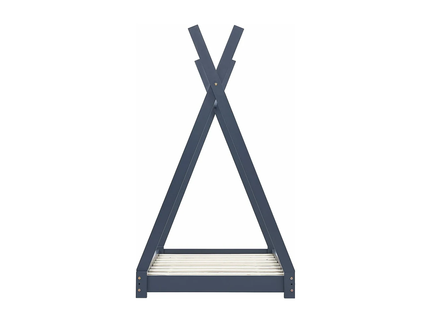 Cadre de lit d'enfant Gris Bois de pin massif 70x140 cm