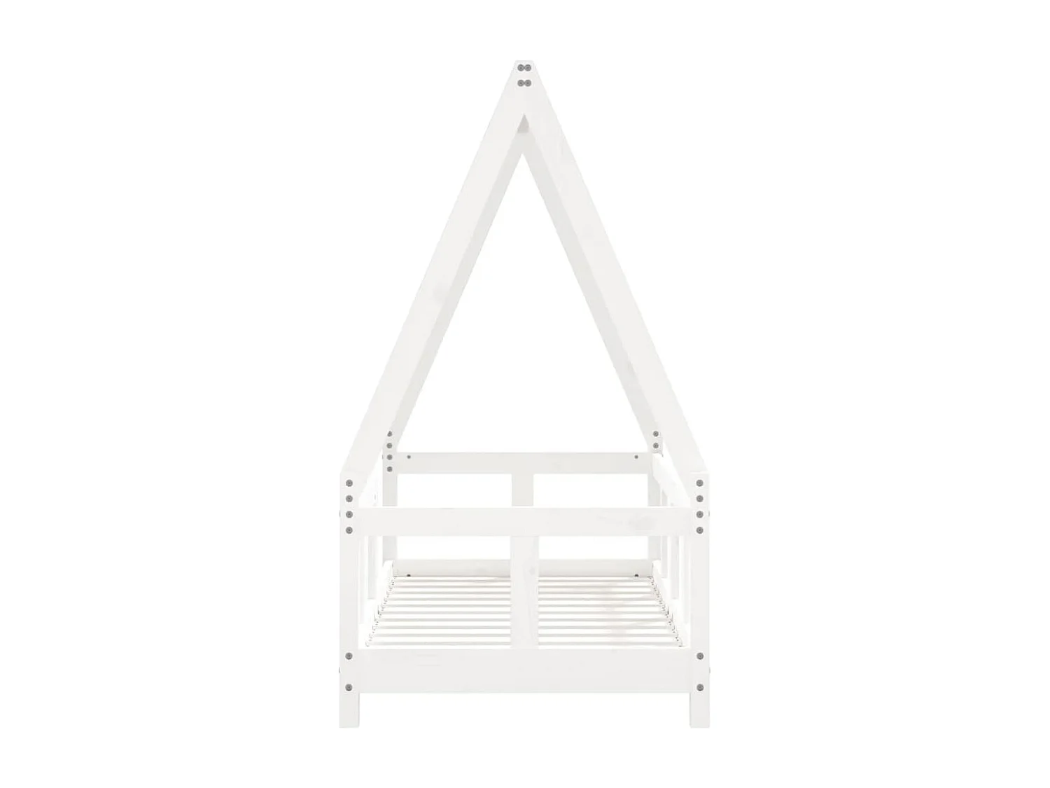 Cadre de lit pour enfant blanc 70x140 cm bois de pin massif