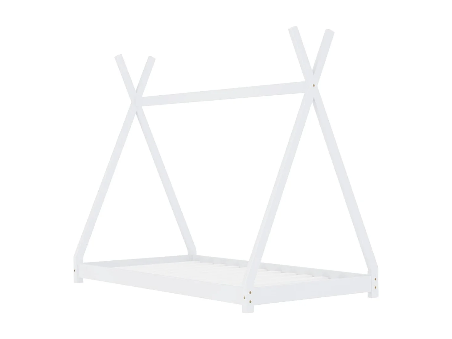 Cadre de lit d'enfant Blanc Bois de pin massif 80x160 cm