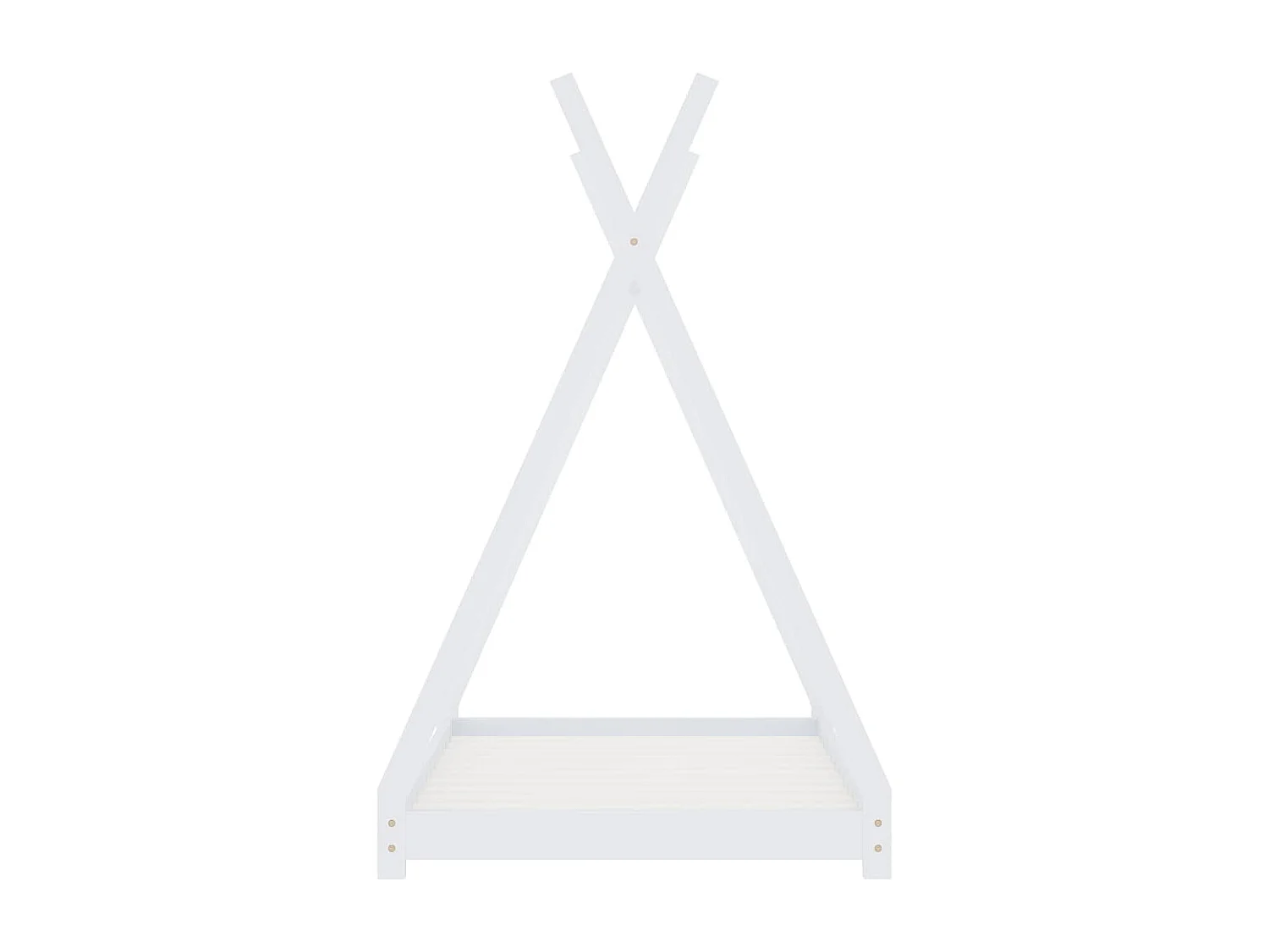 Cadre de lit d'enfant Blanc Bois de pin massif 80x160 cm