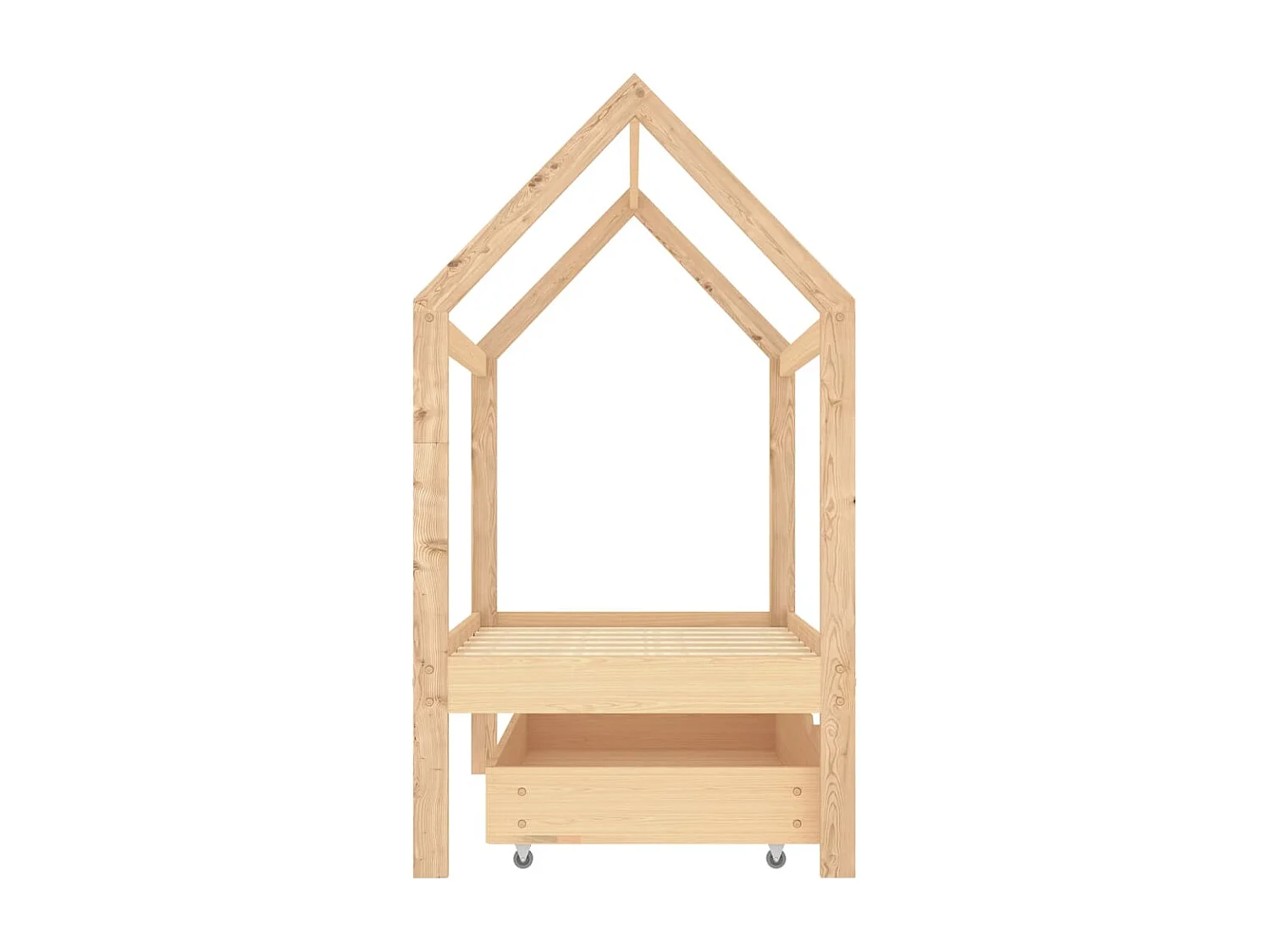 Cadre de lit d'enfant avec tiroir Bois de pin massif 70x140 cm