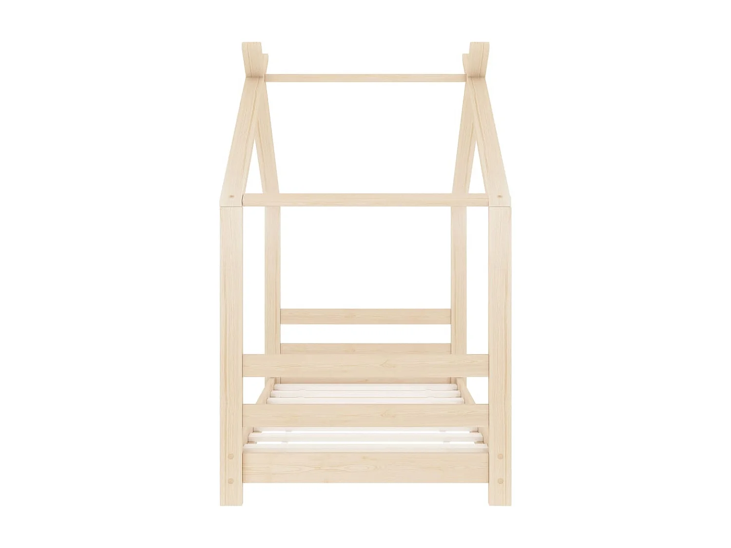Estructura de cama infantil de madera maciza de pino 70x140 cm