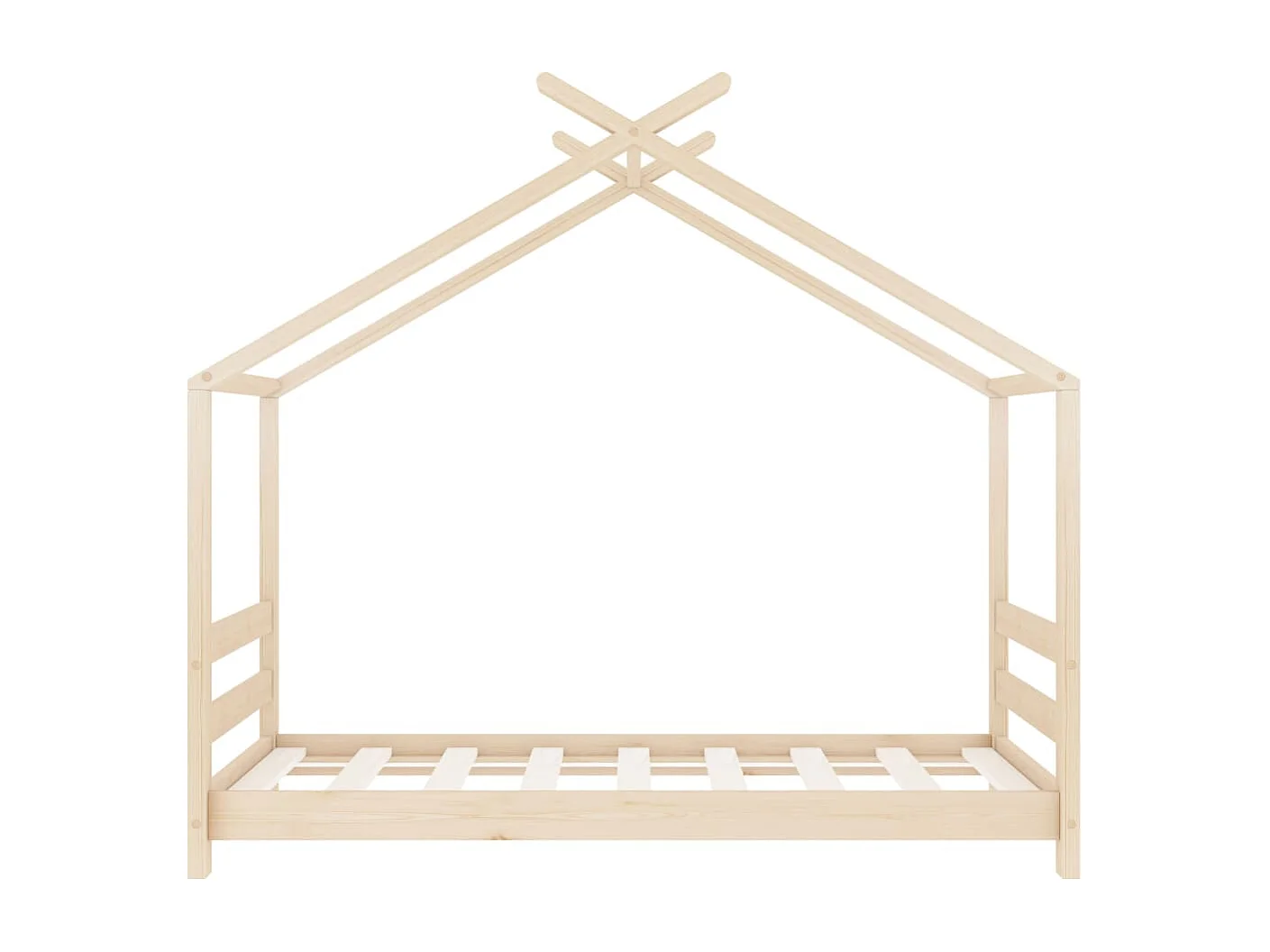 Estructura de cama infantil de madera maciza de pino 70x140 cm