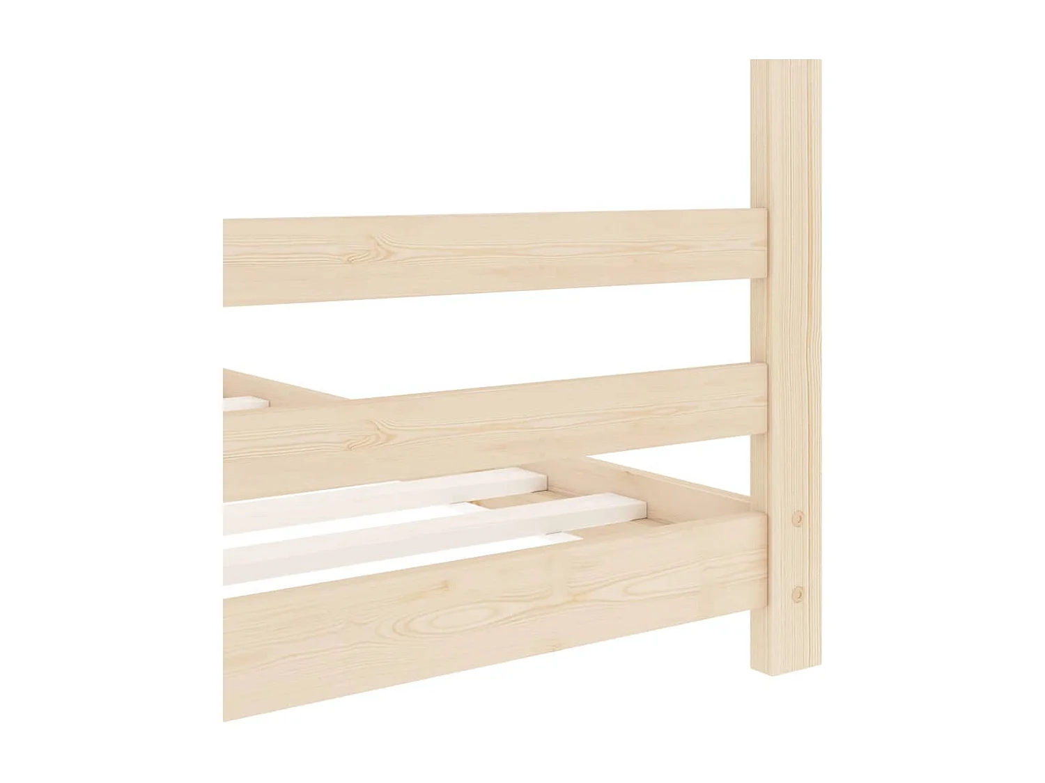 Estructura de cama infantil de madera maciza de pino 70x140 cm