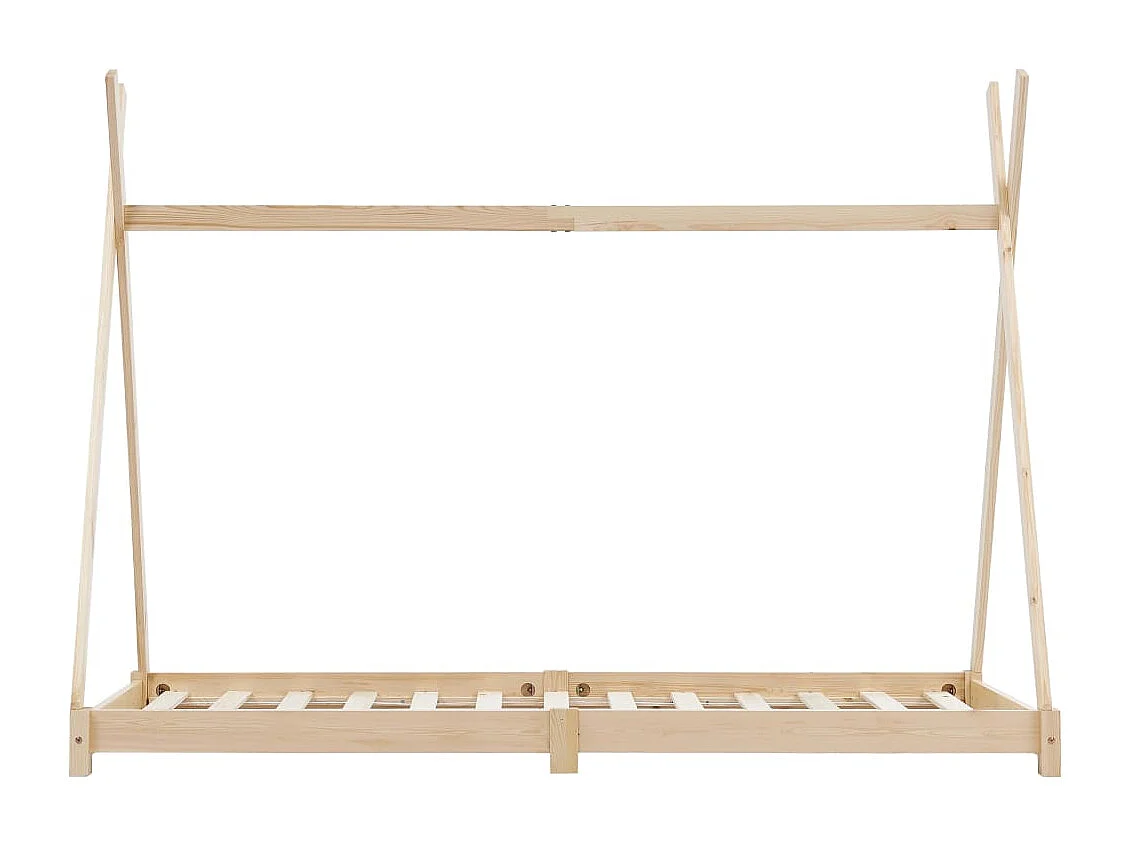 Estrutura de cama infantil em madeira maciça de pinho 80x160 cm