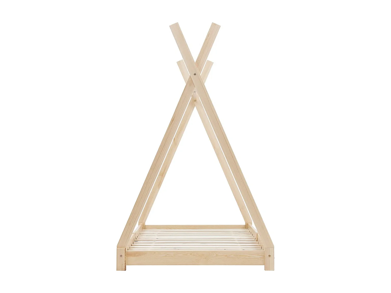 Estrutura de cama infantil em madeira maciça de pinho 80x160 cm