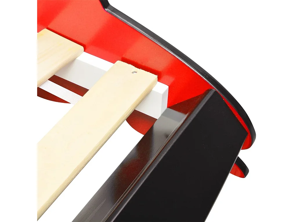 Raceautobed voor kinderen met LED 90 x 200 cm Rood