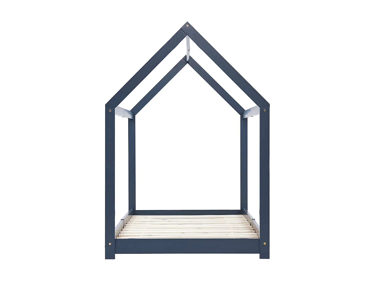 Estructura de cama infantil Gris Madera maciza de pino 90 x 200 cm