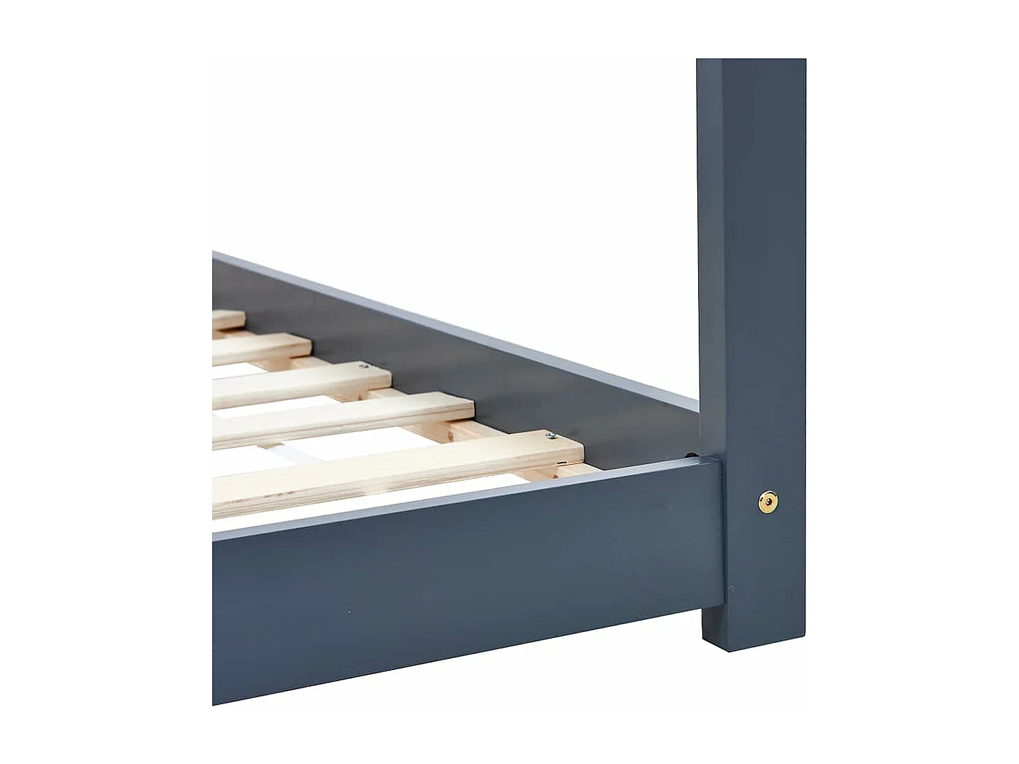 Cadre de lit d'enfant Gris  Bois de pin massif 90 x 200 cm