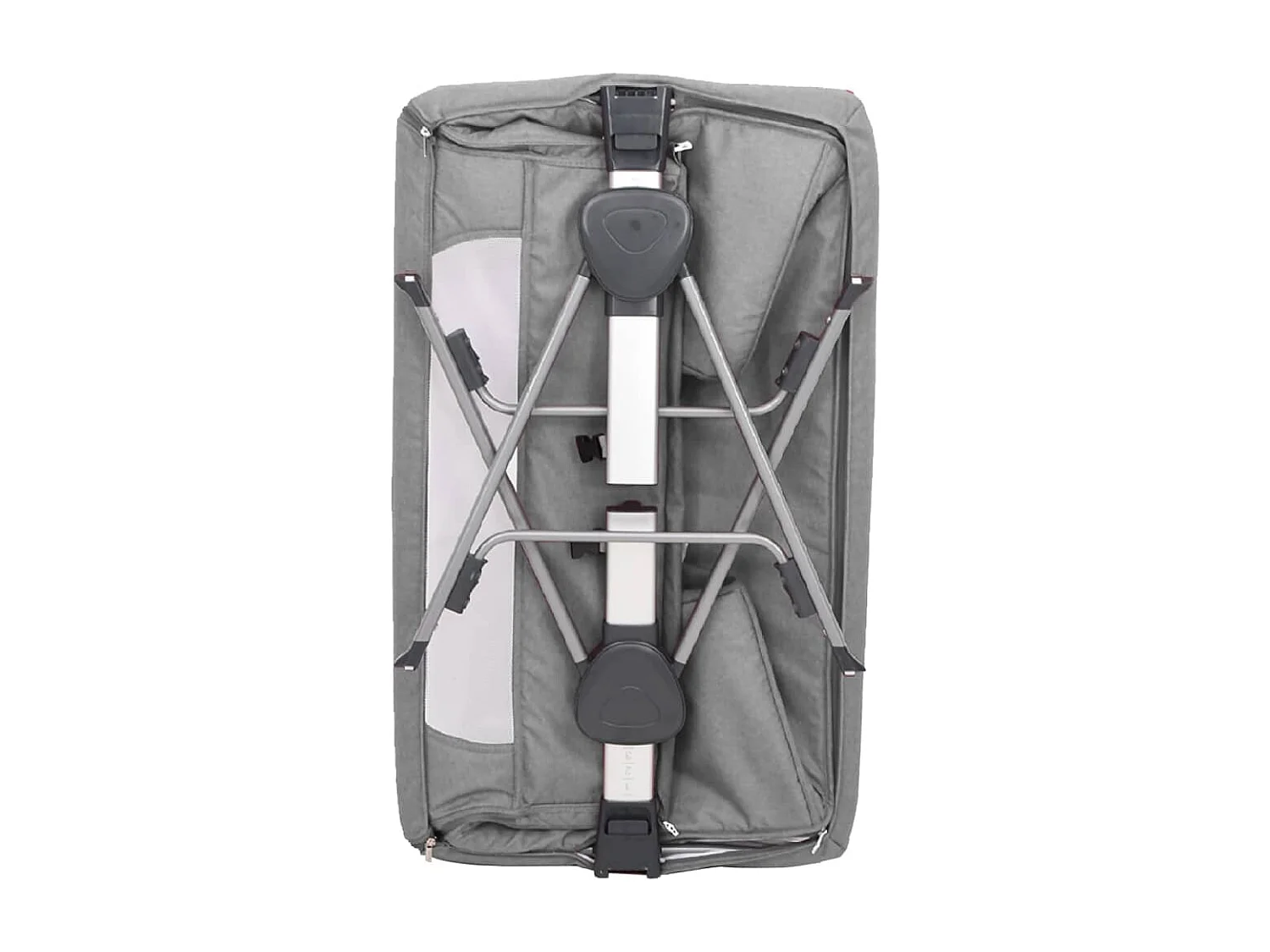 Lit pour bébé avec matelas Gris clair Tissu de lin