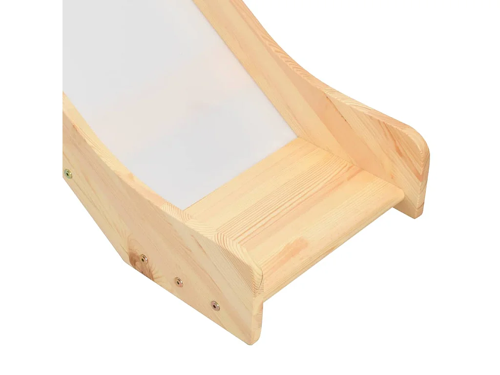 Lit mezzanine d'enfants toboggan et échelle bois pin 97x208 cm