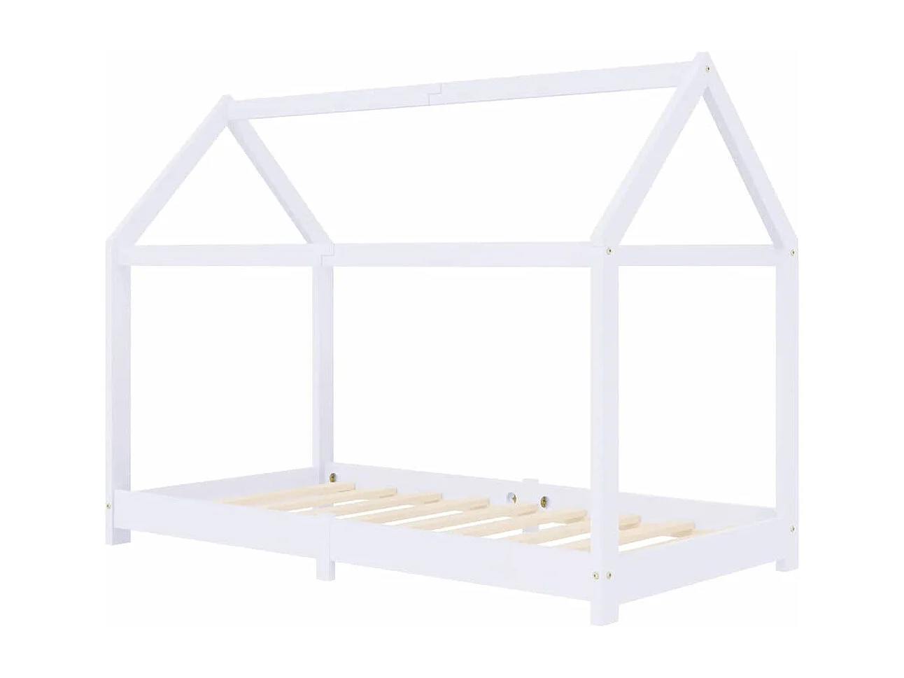 Cadre de lit d'enfant Blanc Bois de pin massif 80x160 cm
