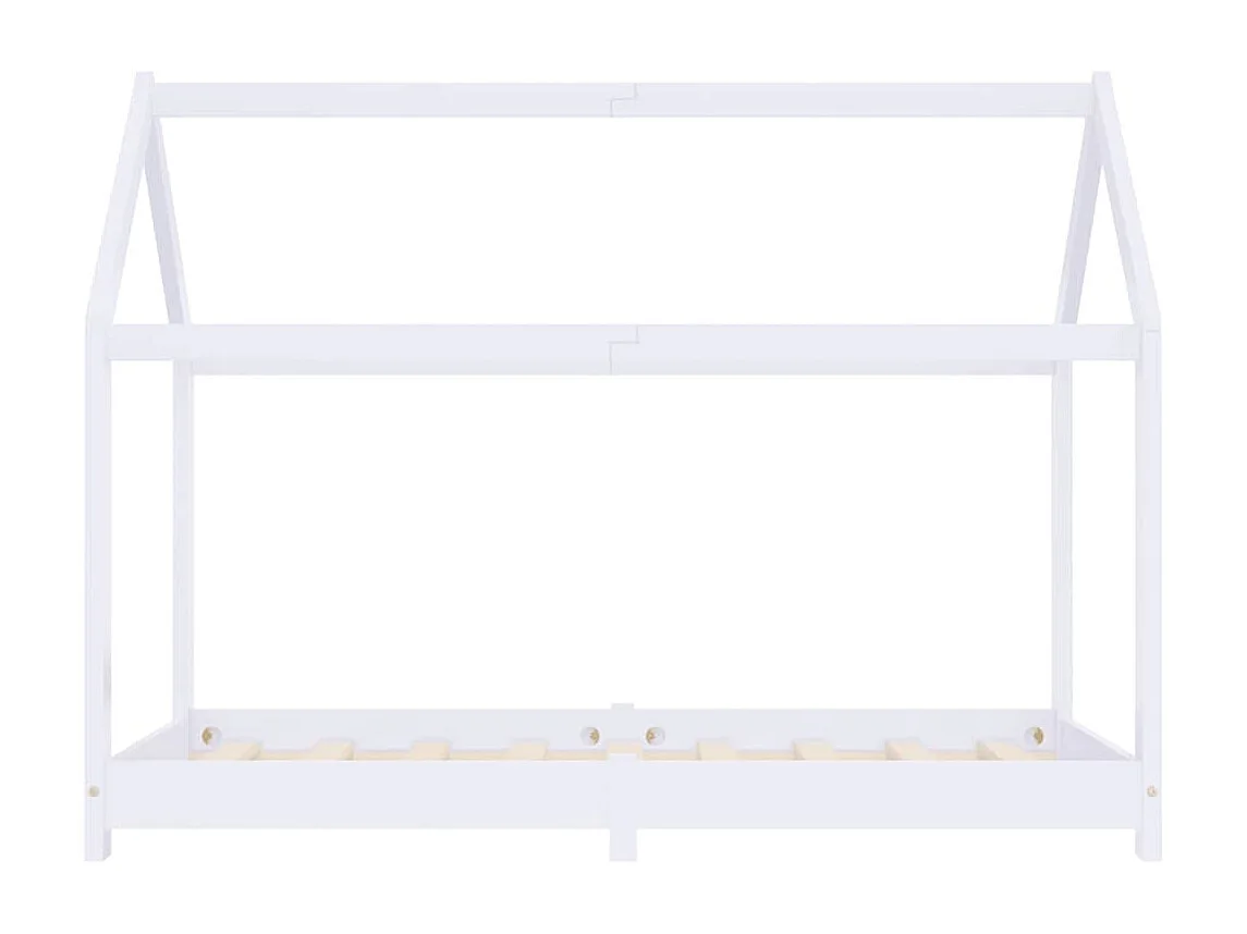 Cadre de lit d'enfant Blanc Bois de pin massif 80x160 cm