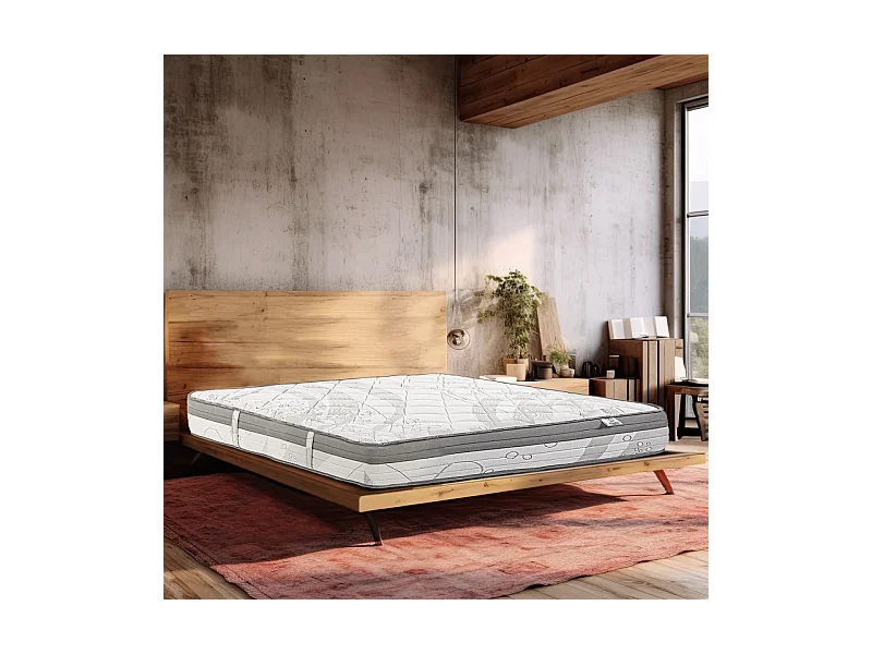Matelas Timeless, 26cm, mousse haute densité, ferme, indépendance du couchage, face été/hiver, 160x200cm