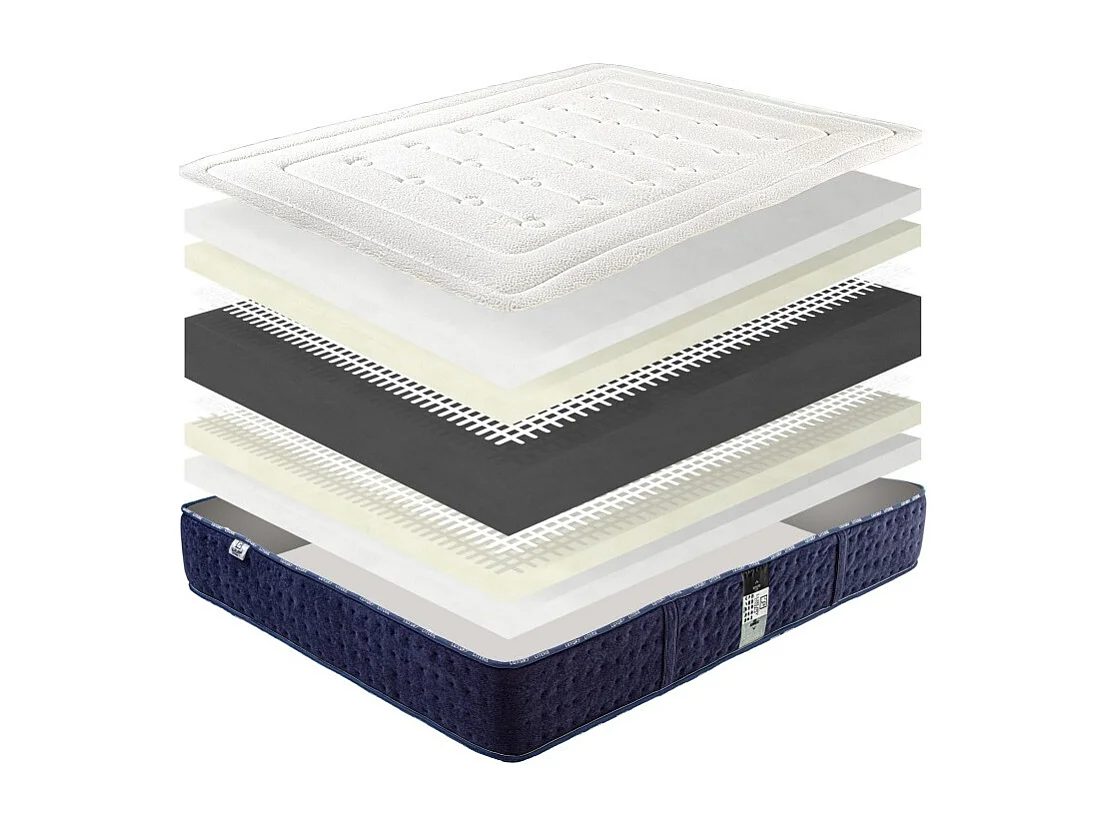 Matelas Nuage (24cm) mousse haute densité, mi-ferme, face été/hiver + oreiller, 90x190cm