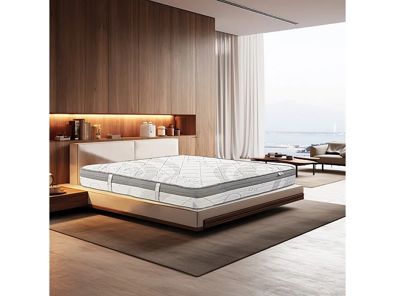 Matelas ViscoPlus, 26cm, mousse haute densité, ferme, indépendance du couchage, face été/hiver, 140x190cm