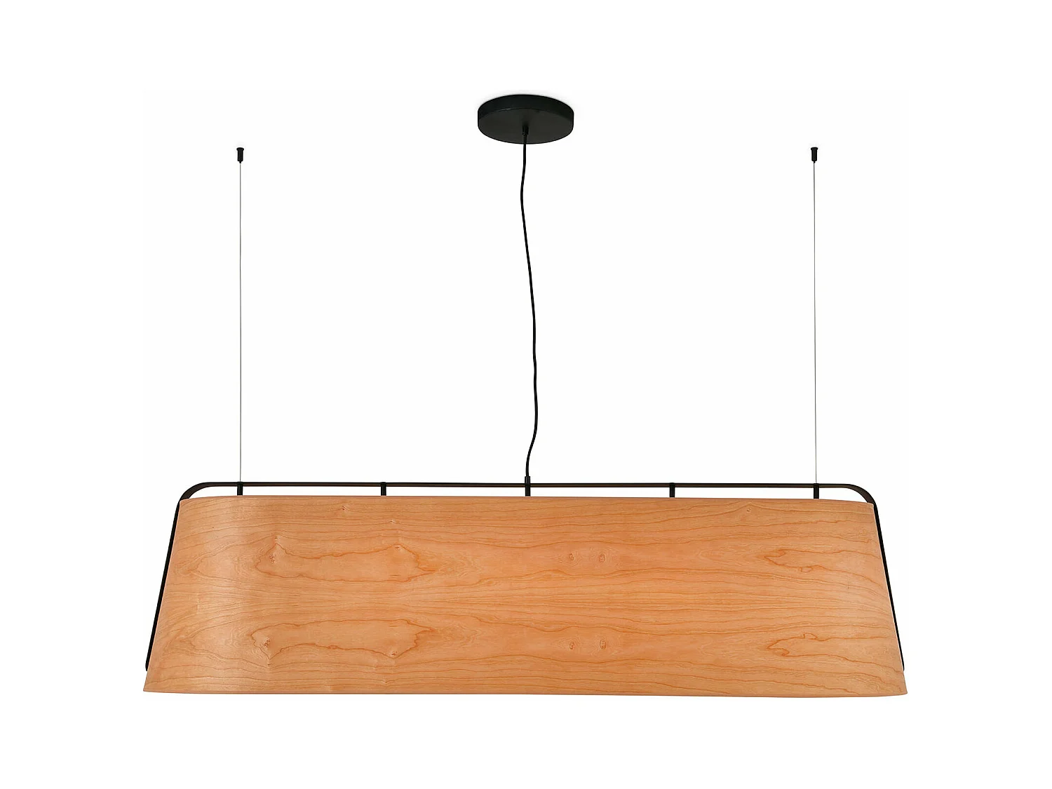 STOOD Hanglamp van zwart en hout