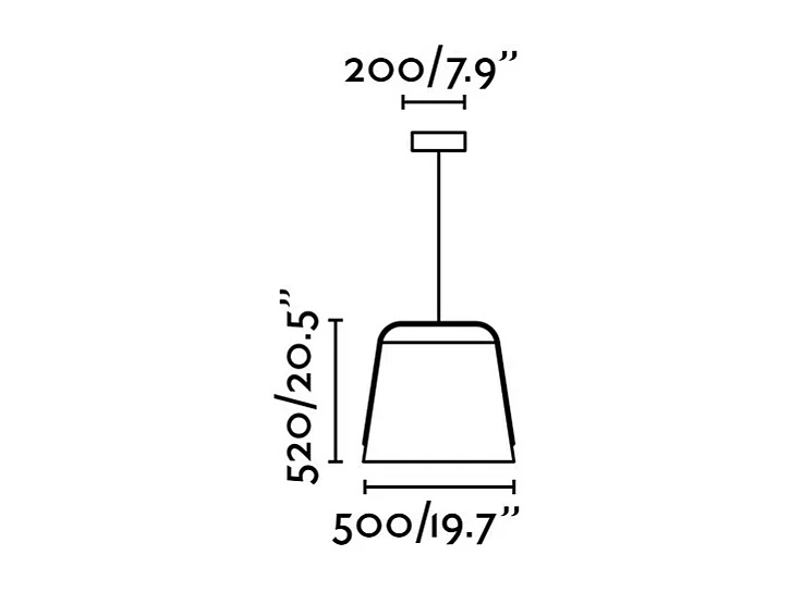 STOOD Hanglamp van zwart en hout