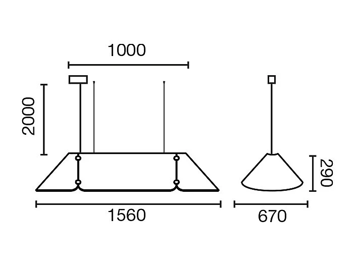 FONOVIA 1560 Lampe à suspension grise 25W 4000K