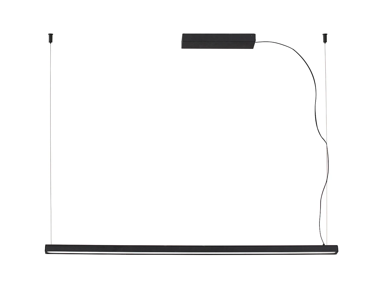 VICO 1150 Zwarte hanglamp met opbouwkap