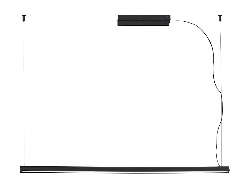 VICO 1150 Lámpara colgante negra con dosel de superficie