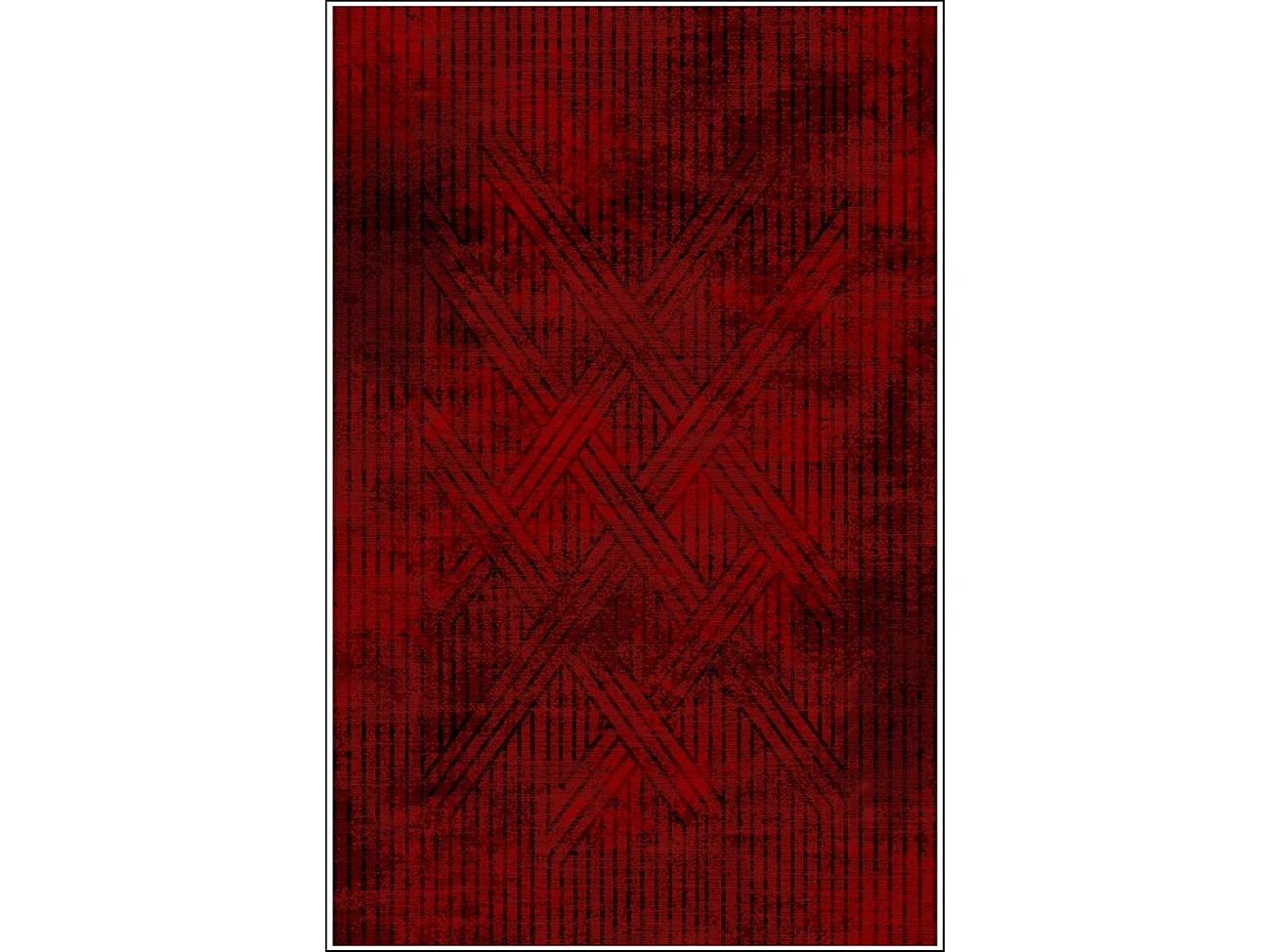 Tapis de salon 120x180 cm Polycoton Fisun Rouge