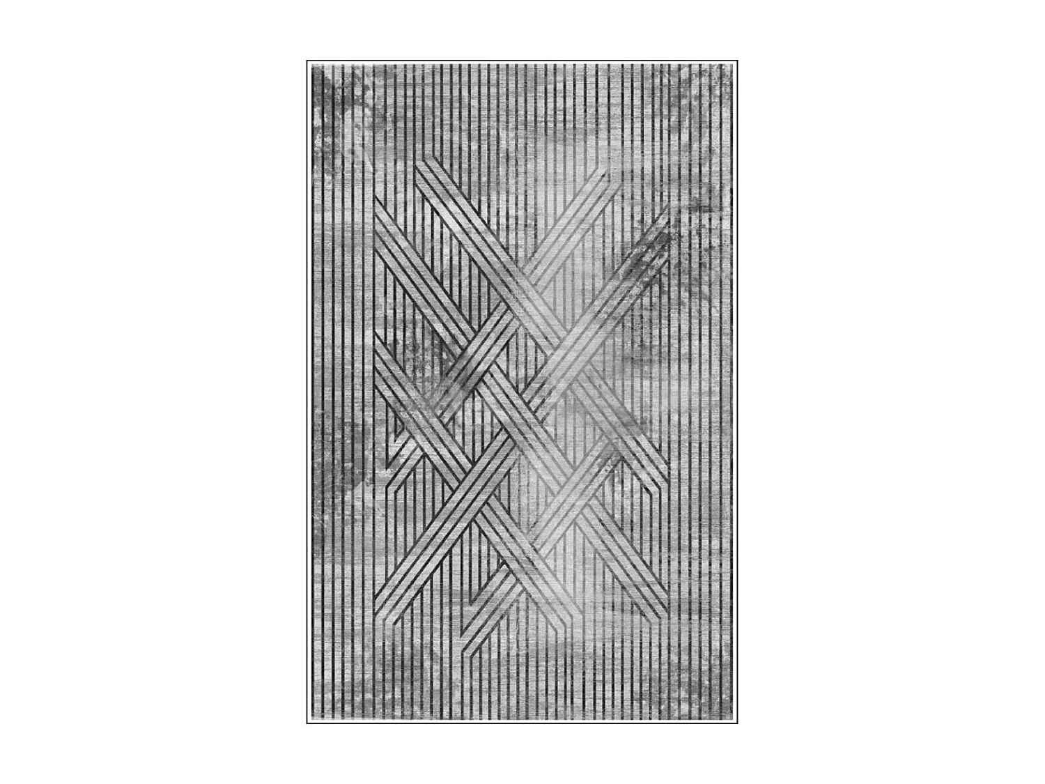 Tapis de salon 200x300 cm Polycoton Fisun Gris