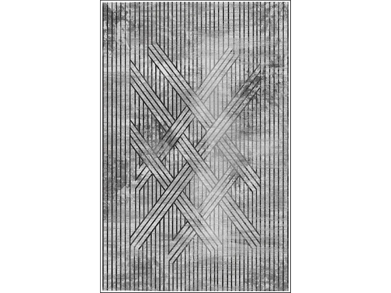 Tapis de salon 200x300 cm Polycoton Fisun Gris