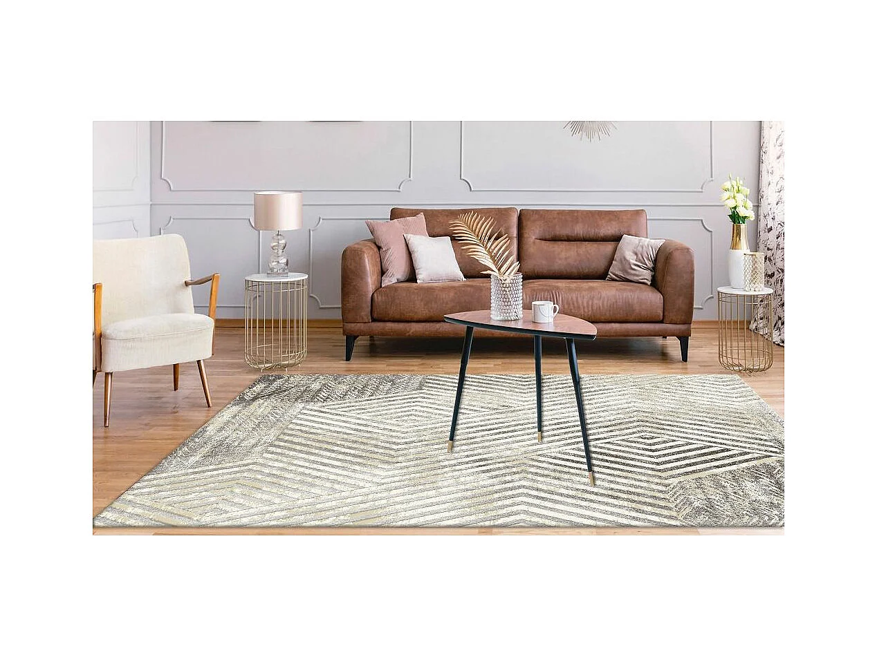 Tapis de salon 160x230 cm Polycoton Borrow