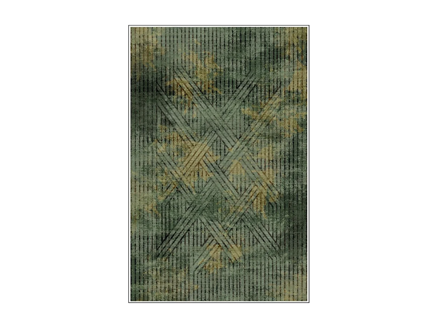 Tapis de salon 80x150 cm Polycoton Fisun Vert