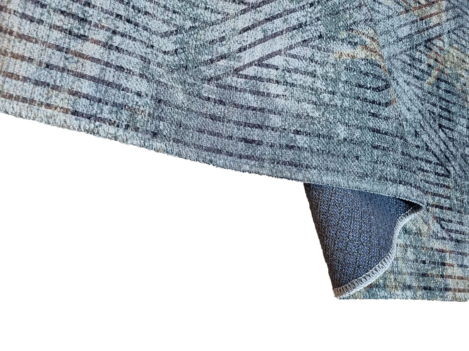 Tapis de salon 80x150 cm Polycoton Fisun Vert