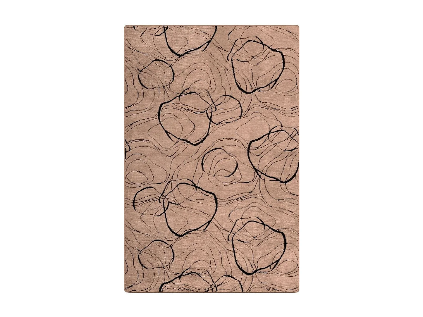 Tapis de salon 80x150 cm Polycoton Vera Beige