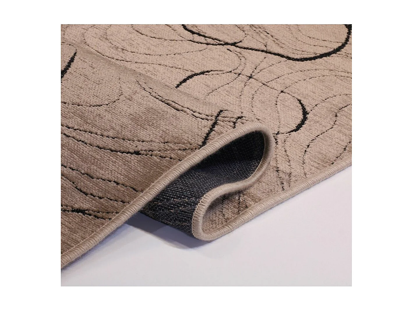 Tapis de salon 80x150 cm Polycoton Vera Beige