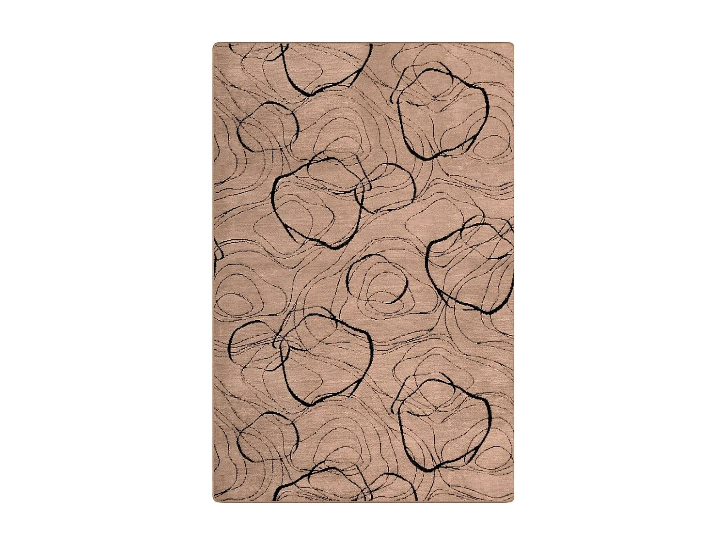 Tapis de salon 80x150 cm Polycoton Vera Beige