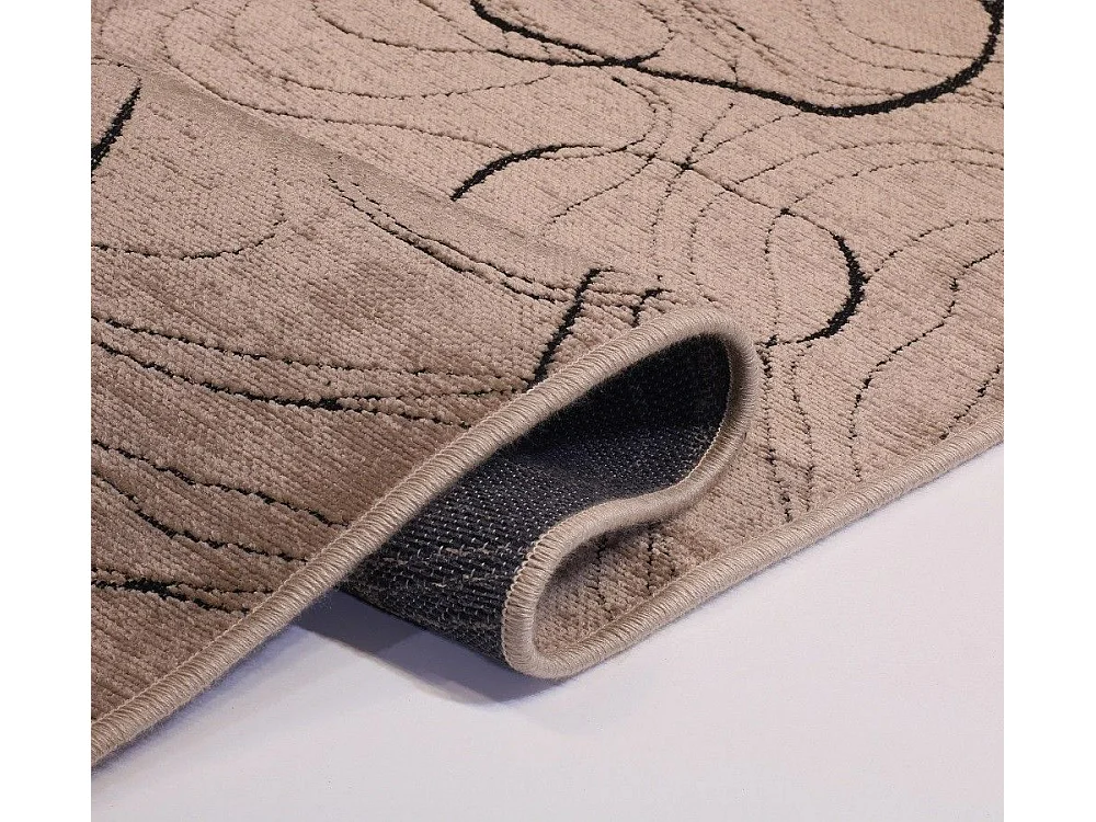 Tapis de salon 80x150 cm Polycoton Vera Beige