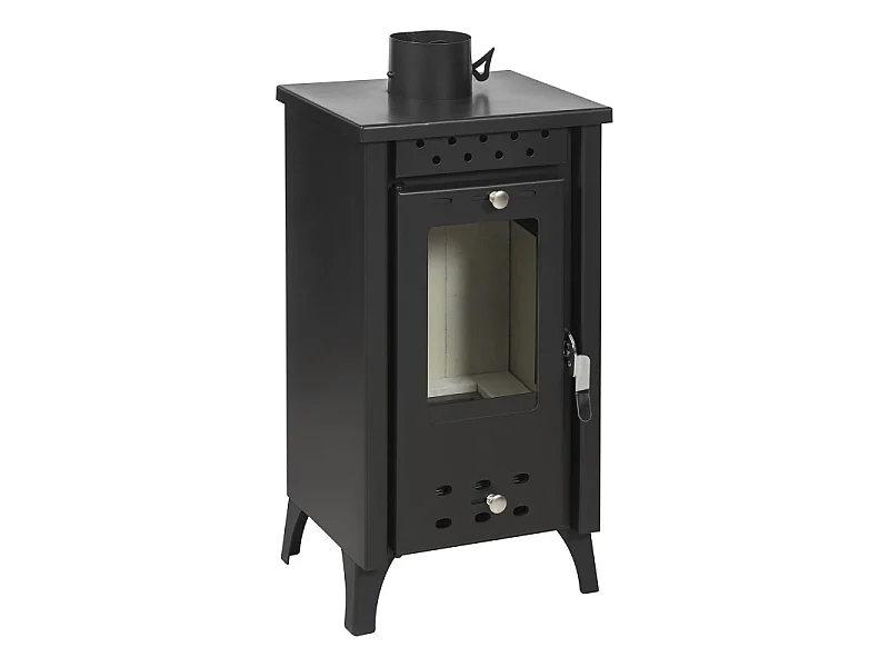 Fogão a lenha Matilde Nera, potência 7,7 kW, C33 x L38,5 x A74