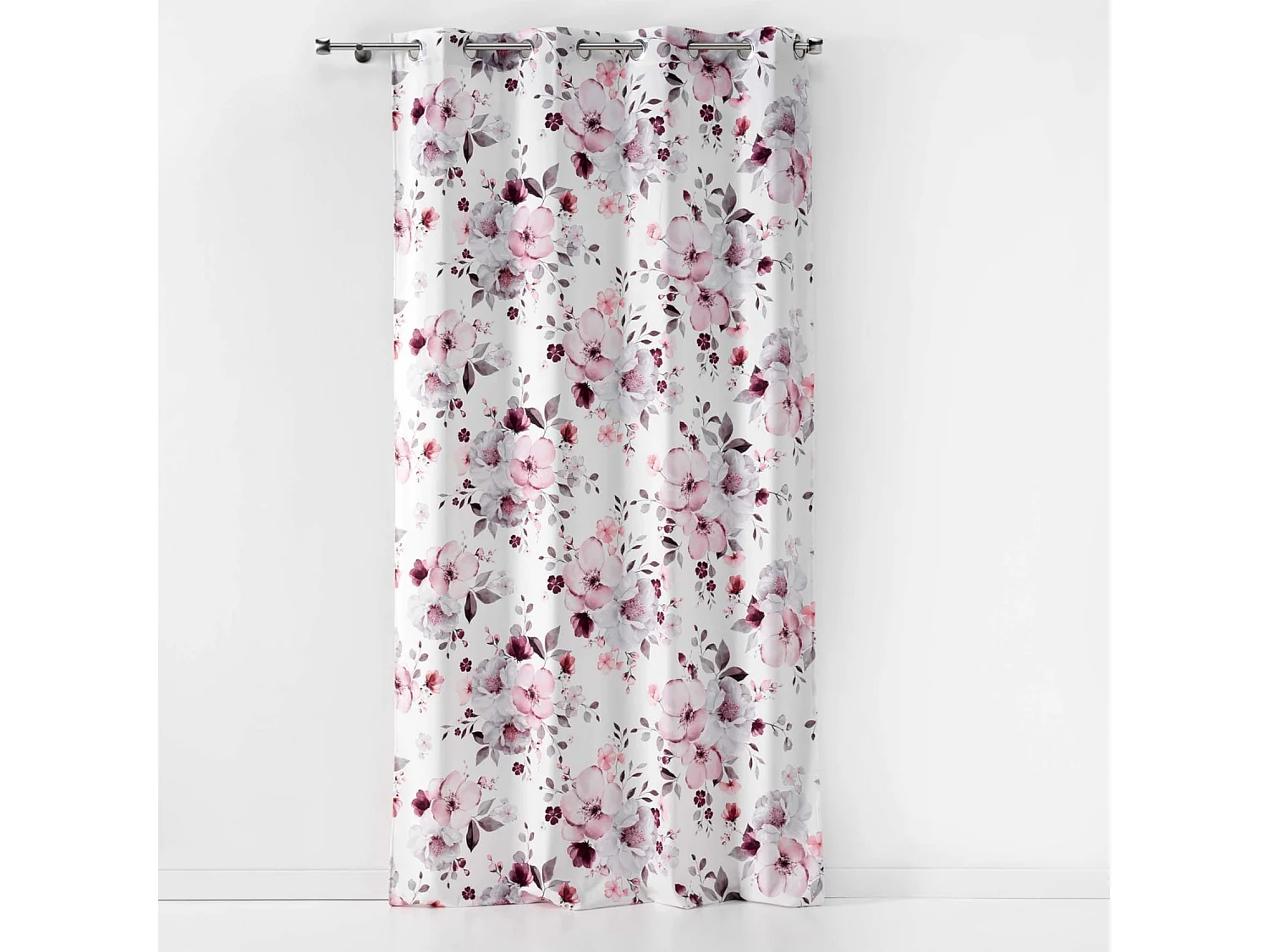 Vorhang aus geblümtem Samt 140 x 240 cm