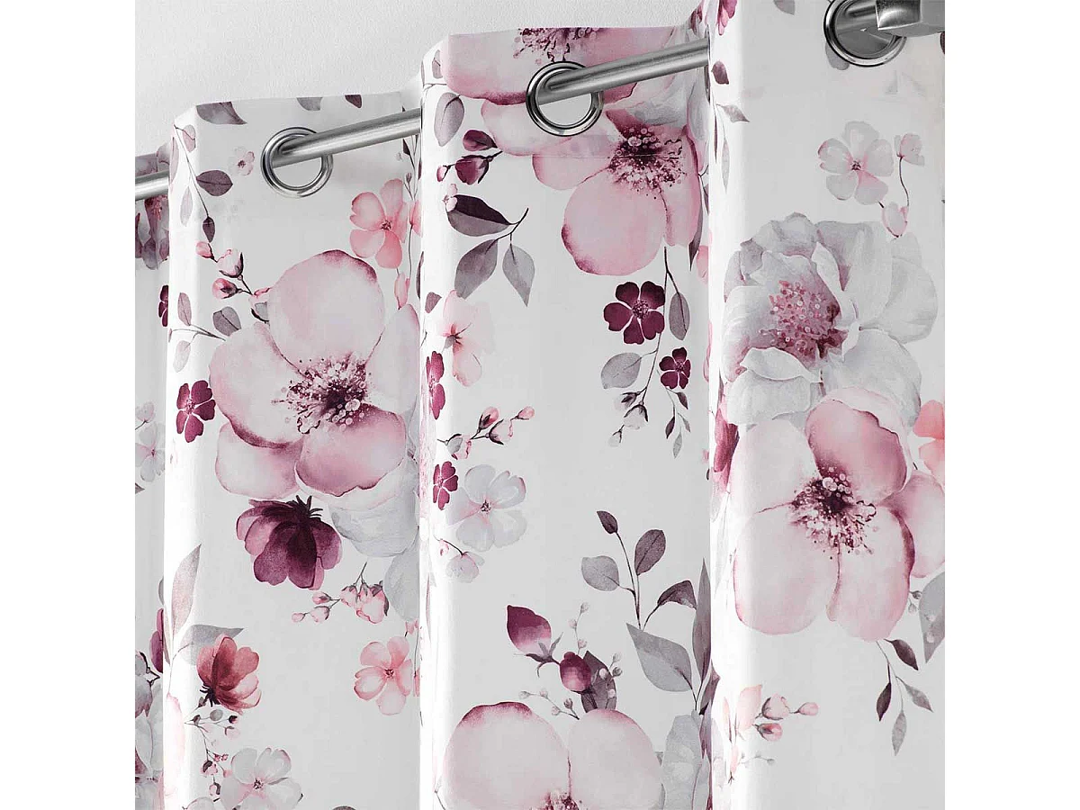 Vorhang aus geblümtem Samt 140 x 240 cm