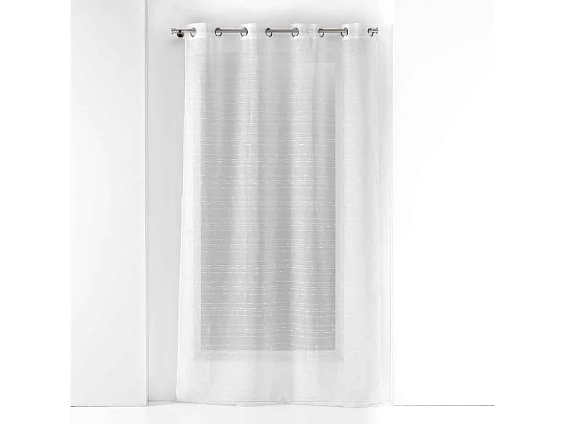 Rideau Voilage à Œillets "Opalia" 140x240cm Blanc