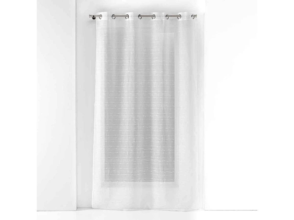 Rideau Voilage à Œillets "Opalia" 140x240cm Blanc