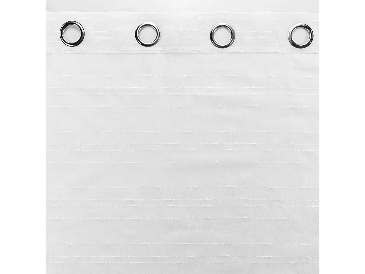 Rideau Voilage à Œillets "Opalia" 140x240cm Blanc