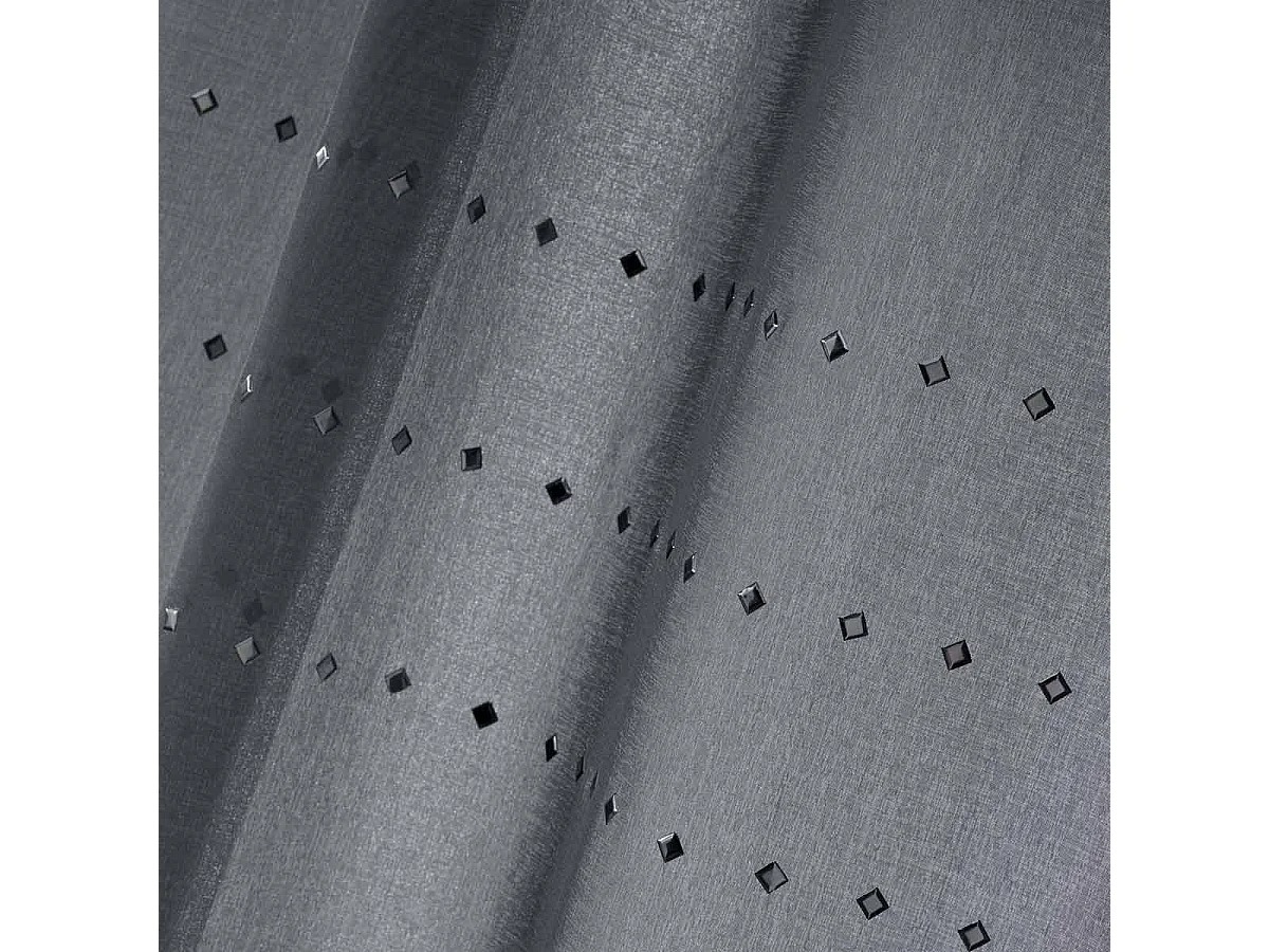 Rideau Voilage à Œillets "Linea" 140x240cm Anthracite