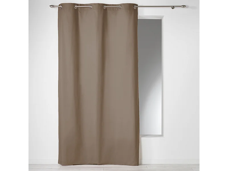 Rideau à Oeillets "Panama" 140x240cm Noisette