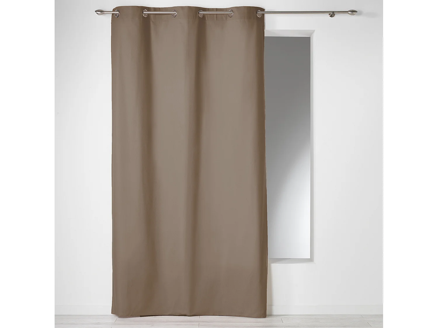 Rideau à Oeillets "Panama" 140x240cm Noisette