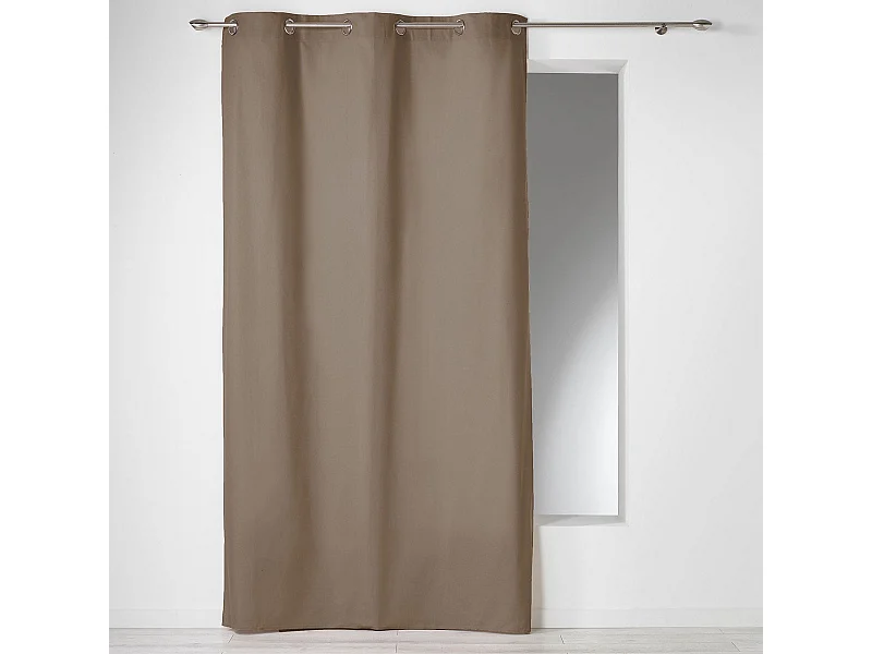Rideau à Oeillets "Panama" 140x240cm Noisette