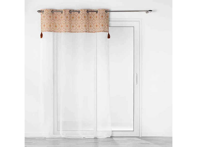 Rideau Voilage à Œillets "Samira" 140x240cm Terracotta