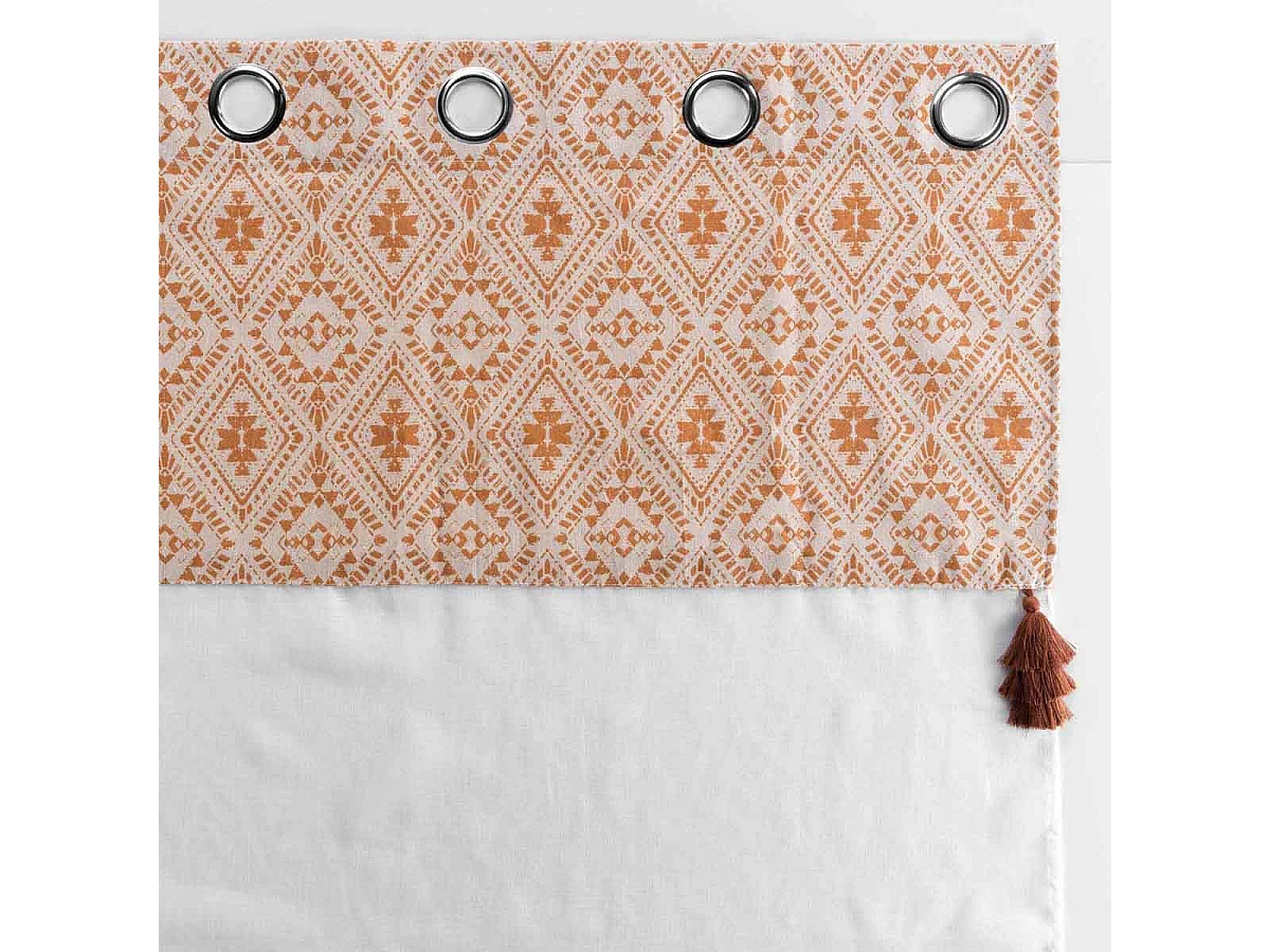 Rideau Voilage à Œillets "Samira" 140x240cm Terracotta