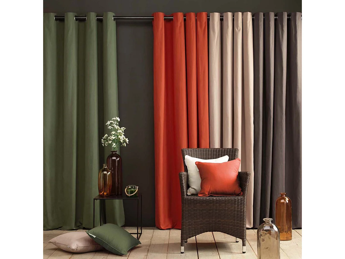 Rideau à Oeillets "Panama" 140x240cm Bordeaux